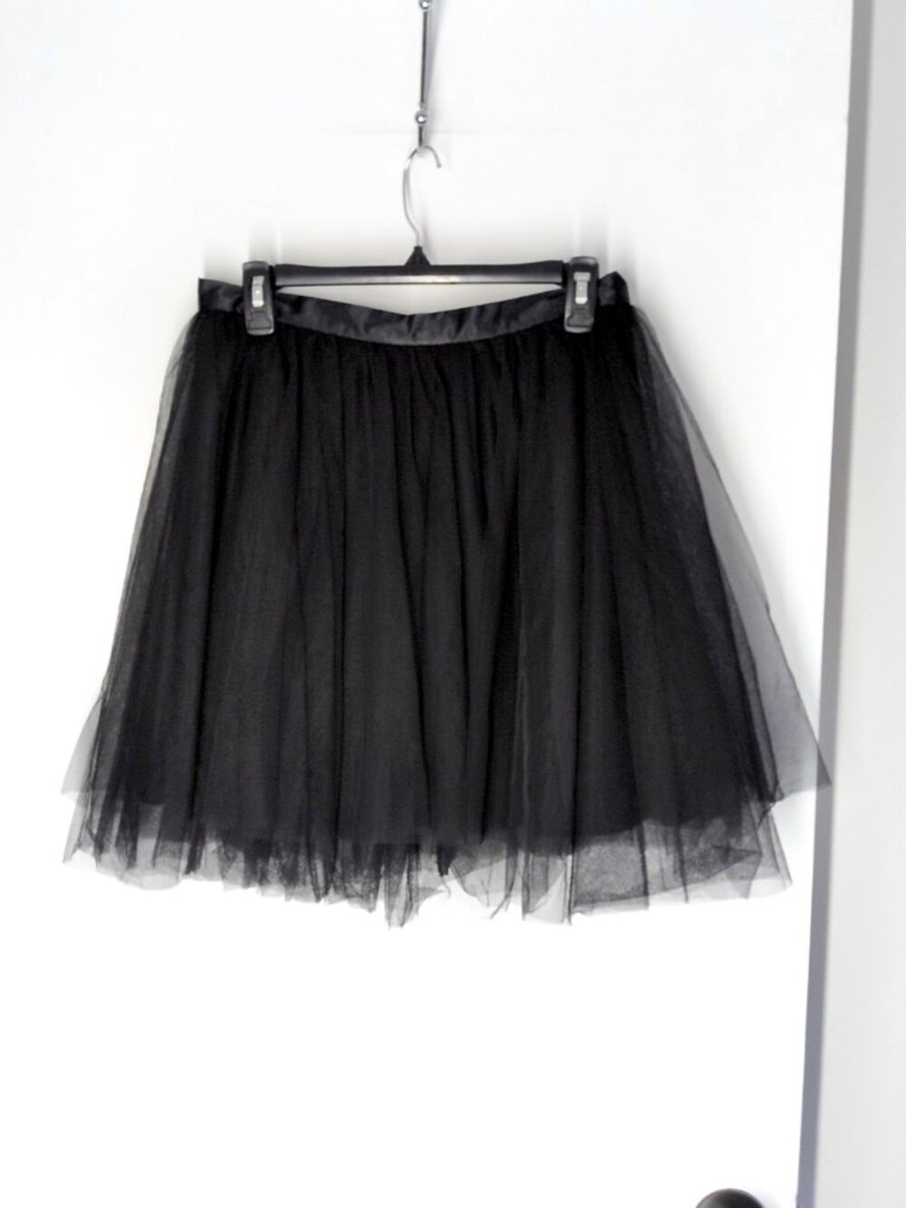 Space 46 black lined tulle skirt L (runs small, fits S/M) tutu balletcore goth